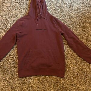 Abercrombie & Fitch Men's Maroon Hoodie